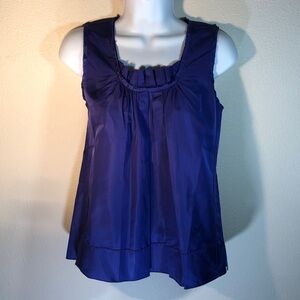 Marc Jacobs Women's Blue 100% Silk Sleeveless Blouse Top, Size 0